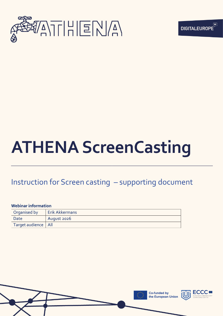 Preview of the Screen Casting instruction document